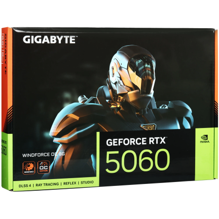Видеокарта GIGABYTE GeForce RTX 5060 WINDFORCE OC (GV-N5060WF2OC-8GD) 8 Гб черный