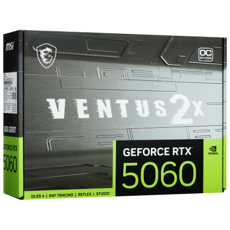 Видеокарта MSI GeForce RTX 5060 VENTUS 2X OC (RTX 5060 8G VENTUS 2X OC) 8 Гб серый