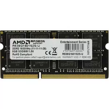 Оперативная память AMD Radeon R5 Entertainment Series (R538G1601S2SL-U) 8Gb черный