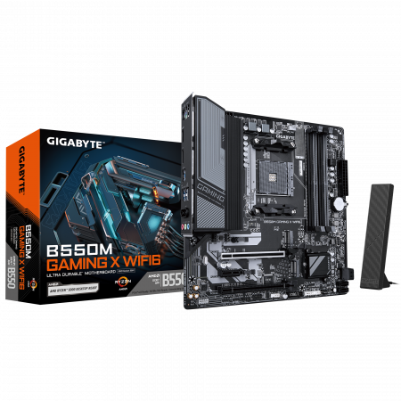 Материнская плата GIGABYTE B550M GAMING X WIFI6 черный