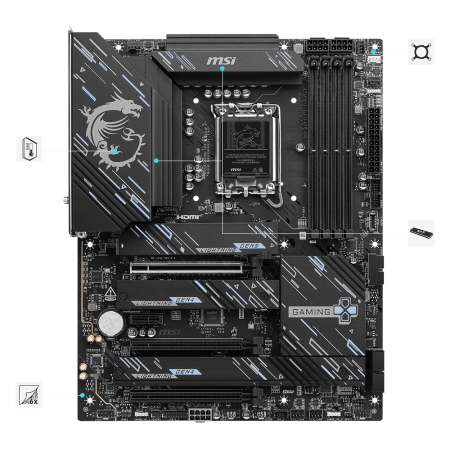 Материнская плата MSI Z890 GAMING PLUS WIFI черный