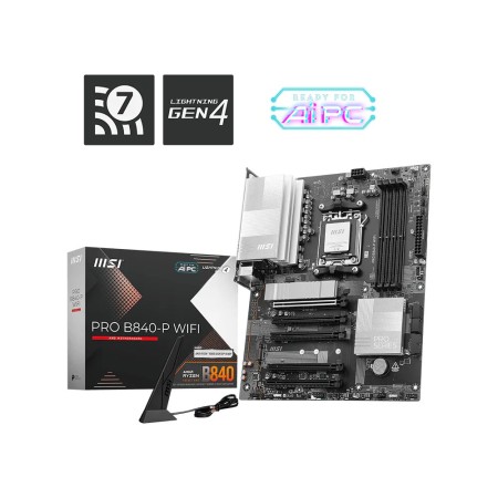Материнская плата MSI PRO B840-P WIFI (911-7E57-001) серебристый
