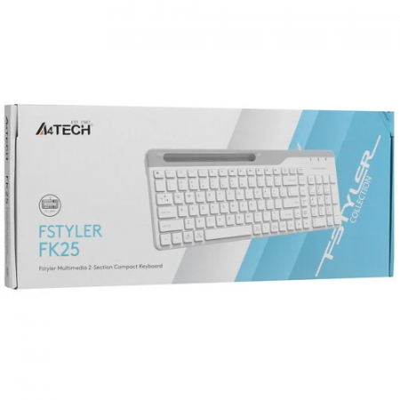 Клавиатура проводная A4Tech Fstyler FK25 белый