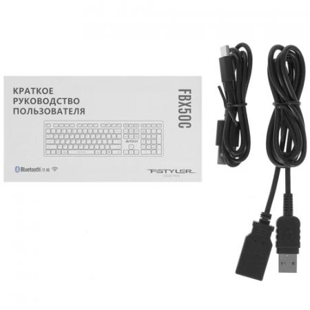 Клавиатура беспроводная A4Tech Fstyler FBX50C серый