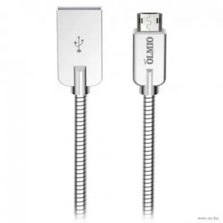 Кабель Micro USB USB 2.0 Type-A OLMIO Steely 1.2m Silver