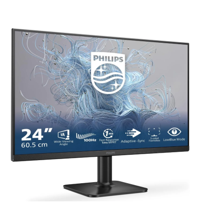 23.8" Монитор PHILIPS 24E2N1100LB/01 черный