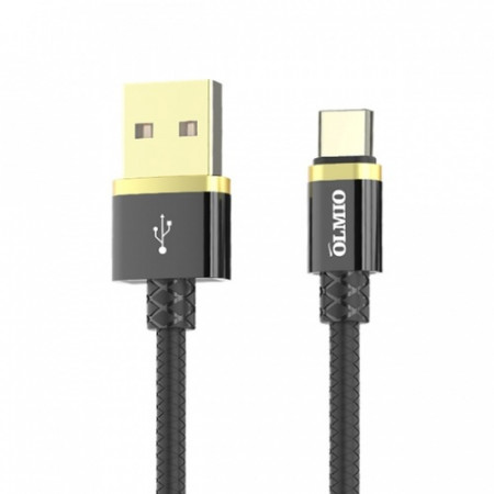 Кабель USB Type-C - USB 2.0 Type-A OLMIO Deluxe 1m Black