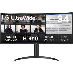 34" Монитор LG 34WR55QK-B черный