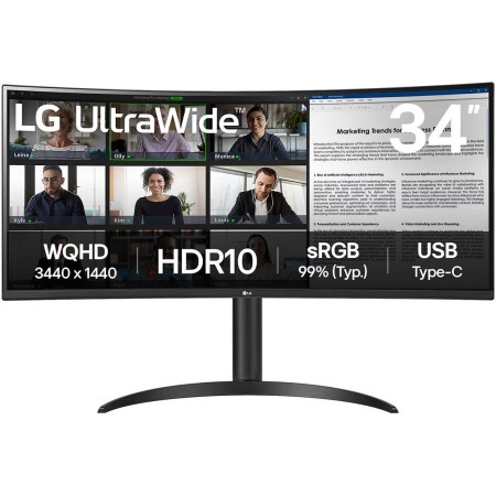 34" Монитор LG 34WR55QK-B черный