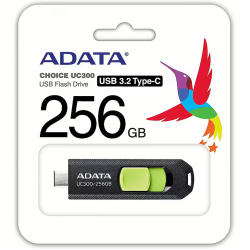 256 ГБ USB Флеш-накопитель ADATA UC300 (ACHO-UC300-256G-RBK/GN) черный/зеленый