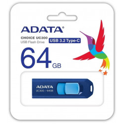 64 ГБ USB Флеш-накопитель ADATA UC300 (ACHO-UC300-64G-RNB/BU) черный