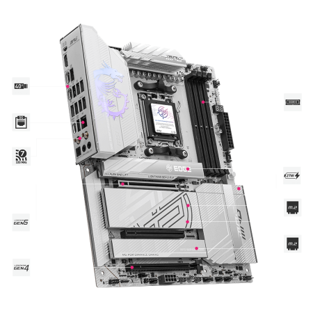 Материнская плата MSI MPG X870E EDGE TI WIFI белый