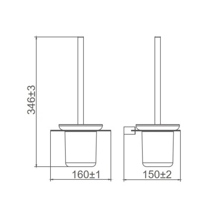 Ершик туалетный Gappo G30910-3 золотистый