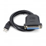 Адаптер USB Type-A - DB-25 LPT Deluxe DLA-LU2 1.35 м черный