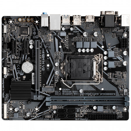 Материнская плата Gigabyte GA-H410M H V2 (REV1.1) черный