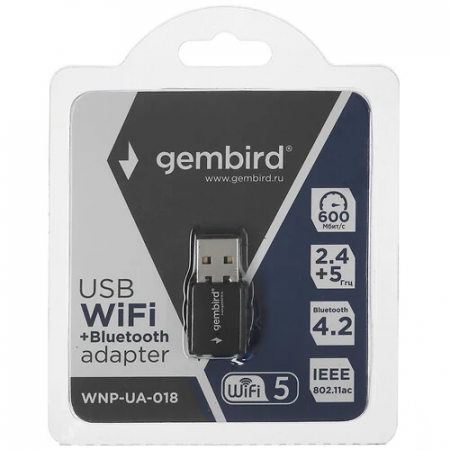 Wi-Fi адаптер Gembird WNP-UA-018 черный