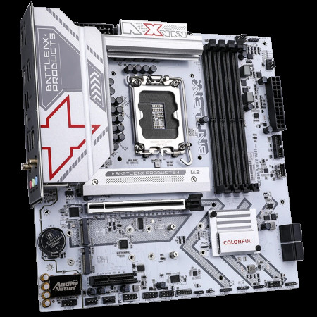 Материнская плата Colorful BATTLE-AX B860M-WHITE WIFI V20 серый