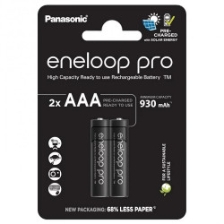 Аккумулятор Panasonic Eneloop Pro AAA 930mAh (BK-4HCDE/2CP) 2шт серый