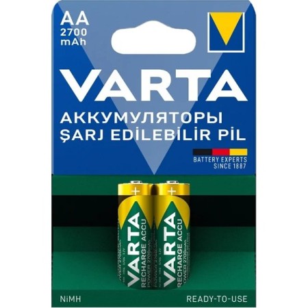 Аккумулятор Varta AA HR6 (5706-2) 2700mAh/1.2V 2шт зеленый
