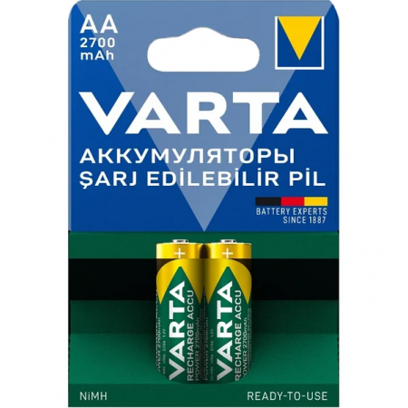 Аккумулятор Varta AA HR6 (5706-2) 2700mAh/1.2V 2шт зеленый