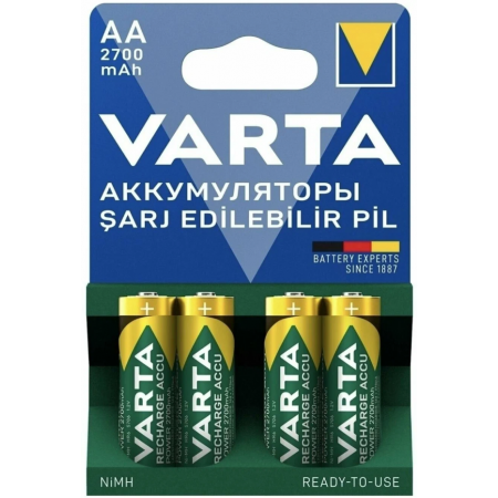Аккумулятор Varta AA HR6 (5706-4) 2700mAh/1.2V 4шт зеленый