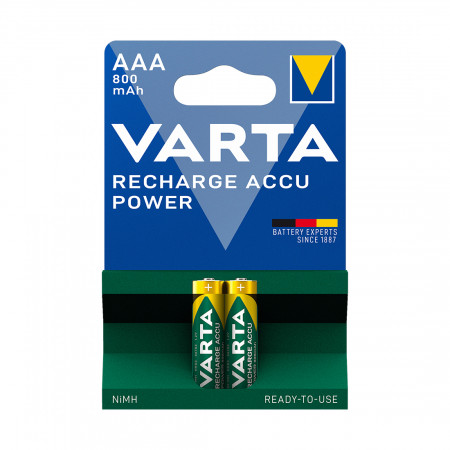 Аккумулятор Varta AAA Ready2Use HR03 (56703-2) 800mAh/1.2V 2шт зеленый