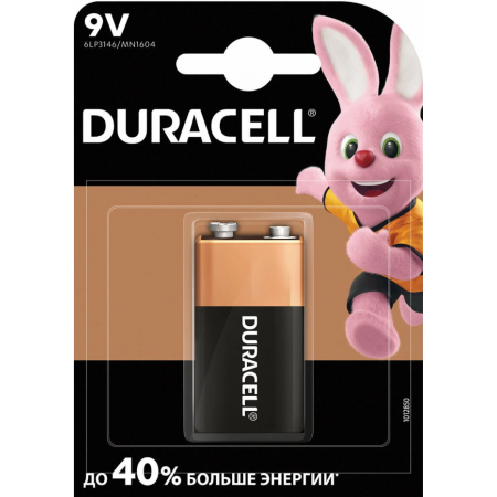 Батарейка Duracell Basic 9V (6LP3146/MN1604) 1 шт черный