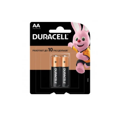 Батарейка Duracell Basic AA (LR6/MN1500/2) 2шт черный