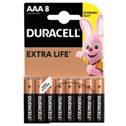 Батарейка Duracell Basic AAA (LR03/MN2400/8) 8 шт черный