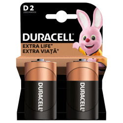 Батарейка Duracell Basic D (LR20/MN1300) 2шт черный