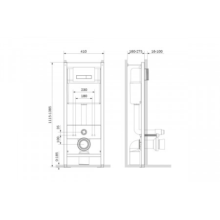 Инсталляция для унитаза AM.PM Start (I012703.0251) хром