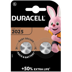 Батарейка Duracell CR2025 2 шт серебристый