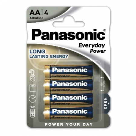 Батарейка Panasonic AA (LR6EPS/4BP) 4шт коричневый