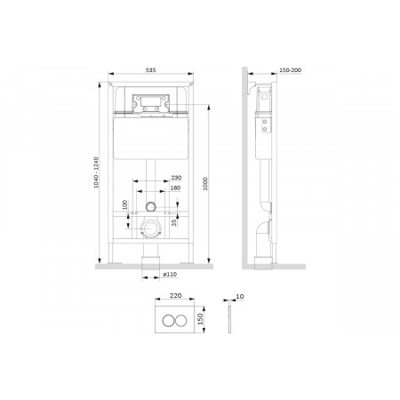 Инсталляция для унитаза AM.PM ProC L (I012707.0151) хром