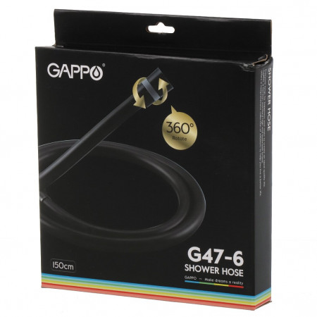 Шланг для душа Gappo G47-6 черный