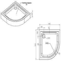 душевой поддон AM.PM Gem W90T-401-090W (W90T-401-090W) белый