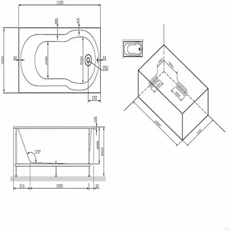 Ванна AM.PM X-Joy W88A-150-070W-A (W88A-170-070W-A) белый