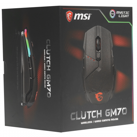 Мышь беспроводная + проводная MSI Clutch GM70 черный