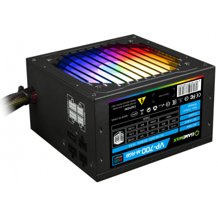 Блок питания GameMax VP-700 Modular RGB (VP-700-M-RGB) черный