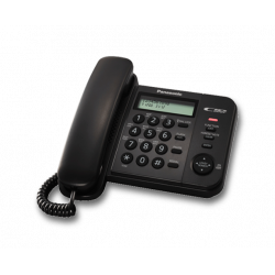 Телефон проводной Panasonic KX-TS2356CAW черный