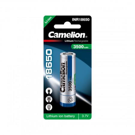 Аккумулятор CAMELION Lithium ICR18650-3500, 3500 mAh 1 шт. в блистере Серебристый