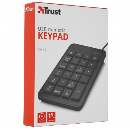 Клавиатура проводная Trust Xalas (22221) черный