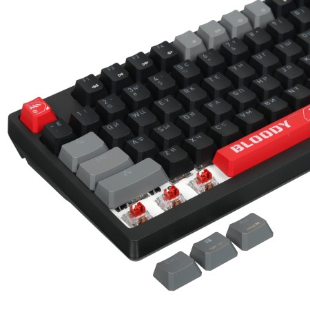 Клавиатура проводная + беспроводная A4Tech Bloody WS98 Sports Red (WWS98 Sports Red) черно-красный