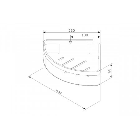 Полка для душа AM.PM Sense L (A7454122) черный