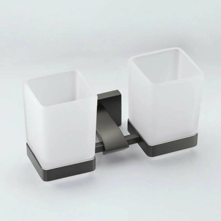 Держатель + 2 стакана Gappo G0708-9 оружейная сталь
