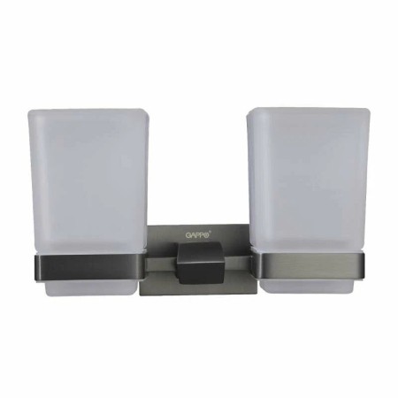 Держатель + 2 стакана Gappo G0708-9 оружейная сталь