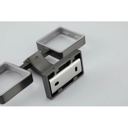 Держатель + 2 стакана Gappo G0708-9 оружейная сталь
