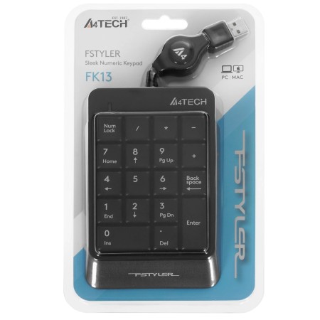 Клавиатура проводная A4Tech Fstyler FK13 (FK13-Grey) черный