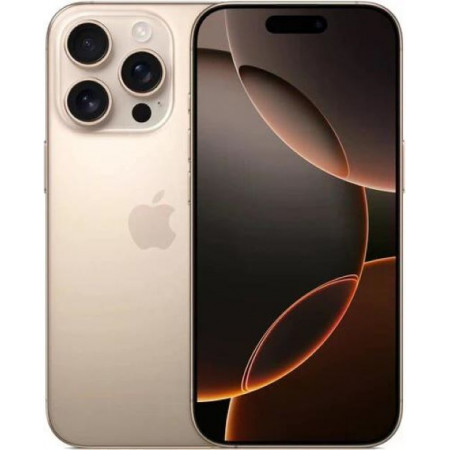 Смартфон Apple iPhone 16 Pro (MYNF3HX/A) (NFC) 8 ГБ/128 ГБ бежевый (Desert Titanium)
