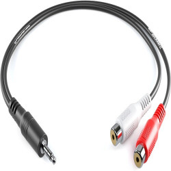 Кабель TRS(m)-2RCA(f) Procast A-MJ/2RCA-F 1.5 м черный